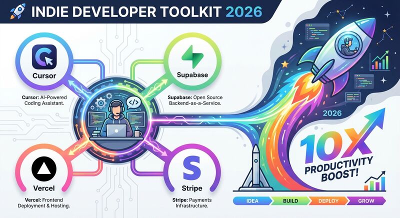 独立开发者 2026 工具栈：一个人也能顶一个团队